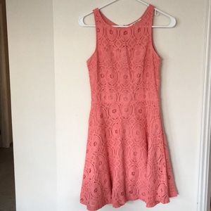 BB Dakota Pink Dress "Renley" Lace fit and flare